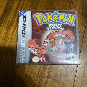 Pokemon ruby custom game case and game cartridge
